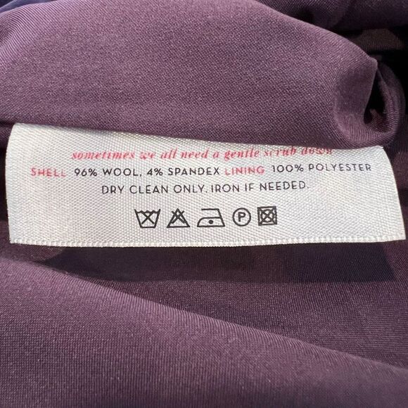 MM Lafleur Purple Wool Sheath Dress Size 2 - Picture 7 of 7